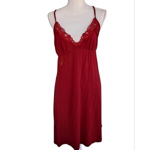 Soma Red Lace Detail Chemise